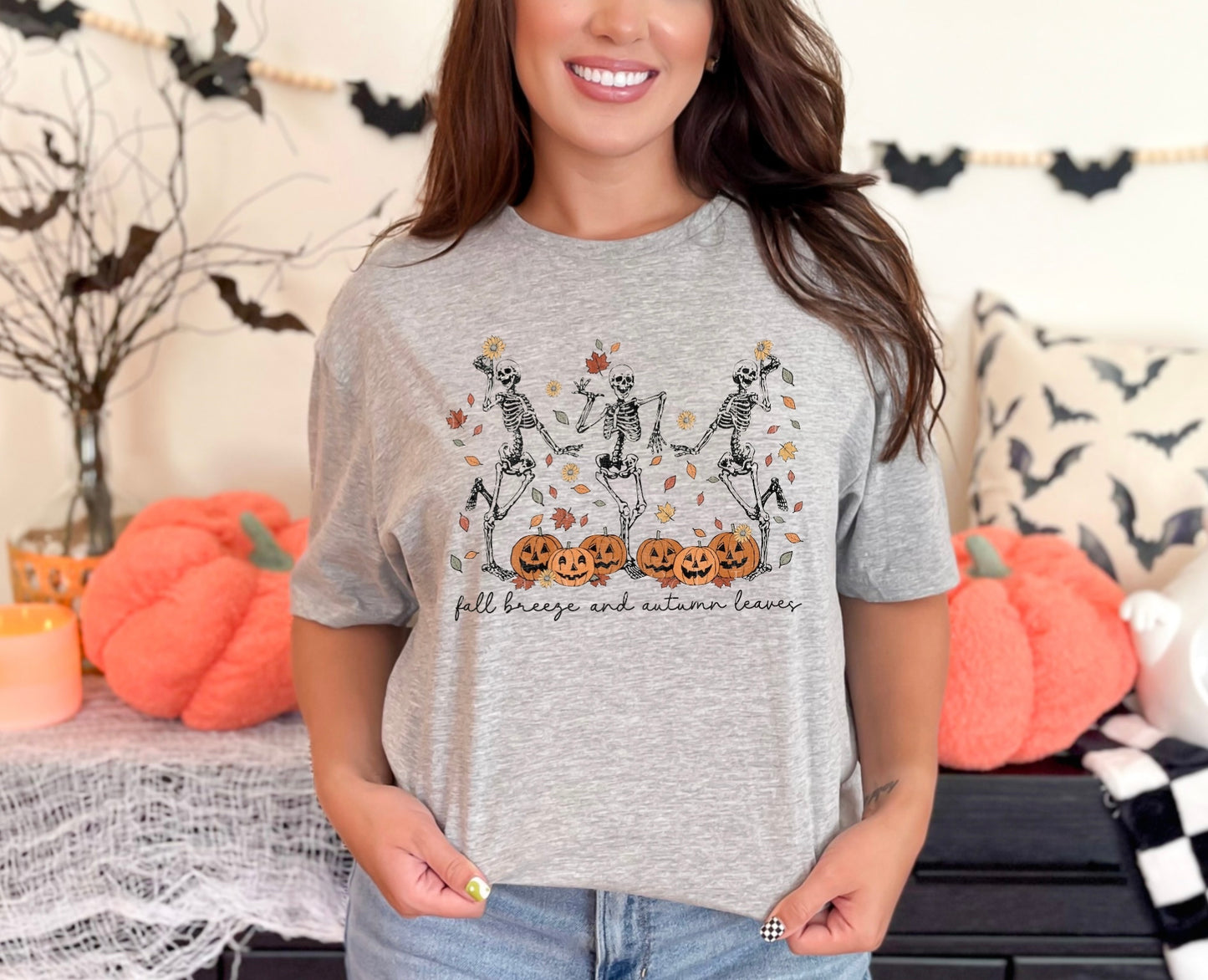 Skeletons & Pumpkins Tee