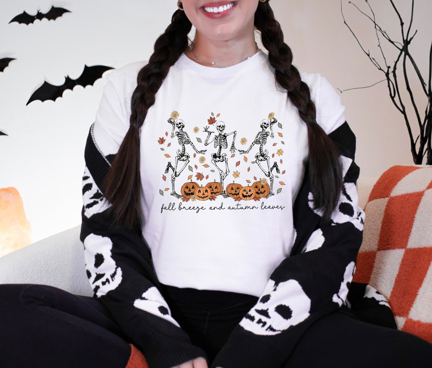 Skeletons & Pumpkins Tee