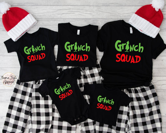 Grinch Squad Matching Tops