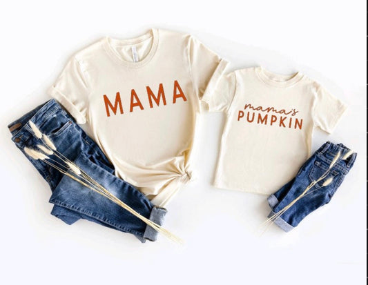 Mama’s Pumpkin Matching Tees