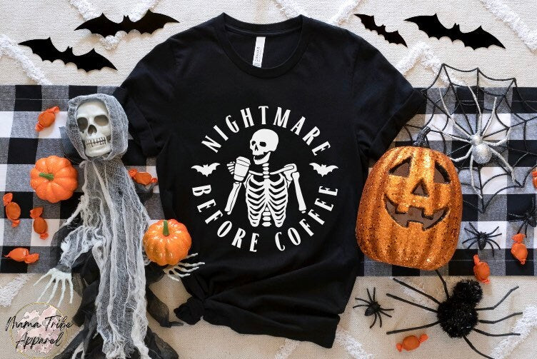 Nightmare Before Coffee Sweatshirt, Nightmare Before Coffee Tee