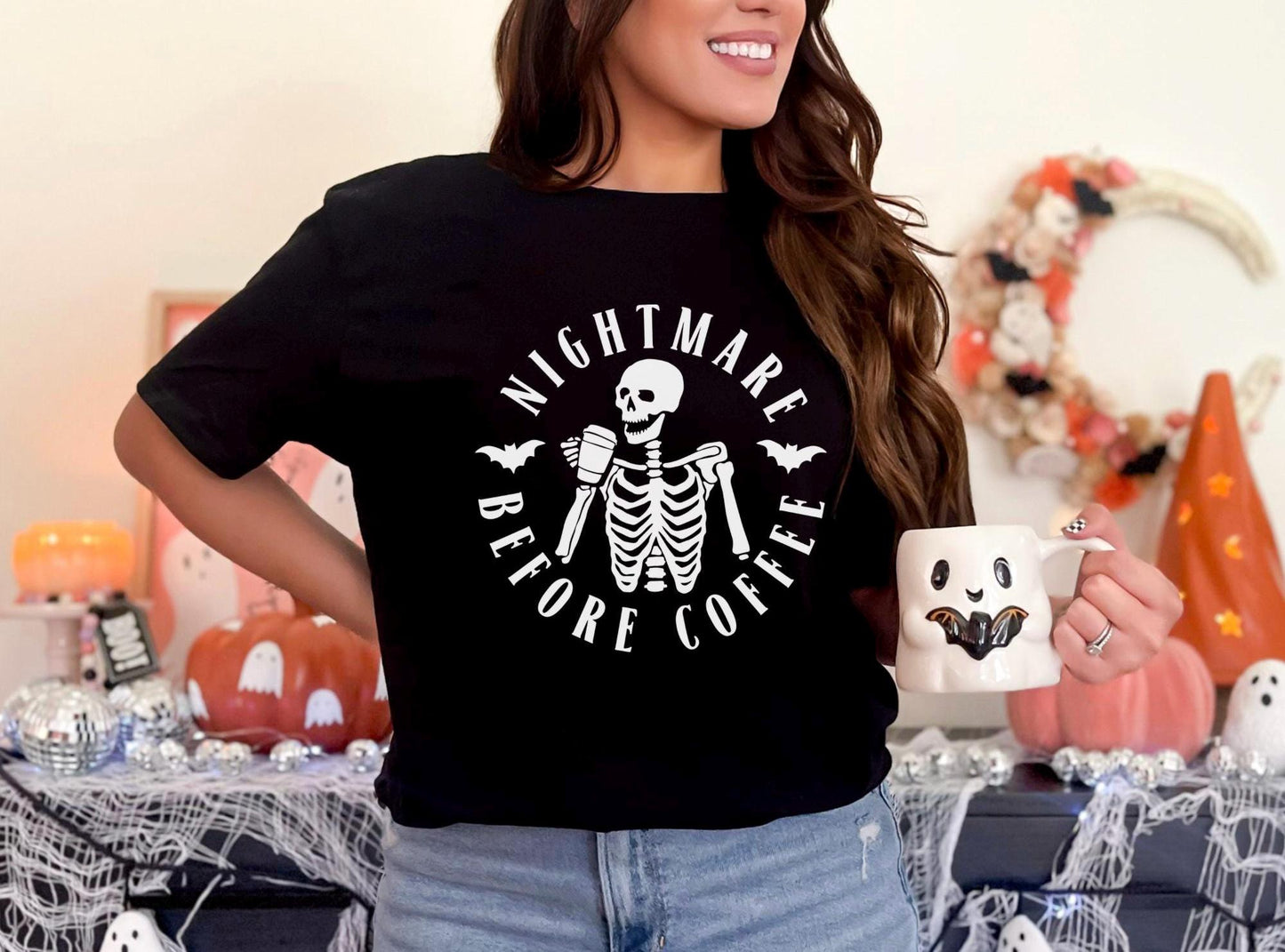 Nightmare Before Coffee Sweatshirt, Nightmare Before Coffee Tee