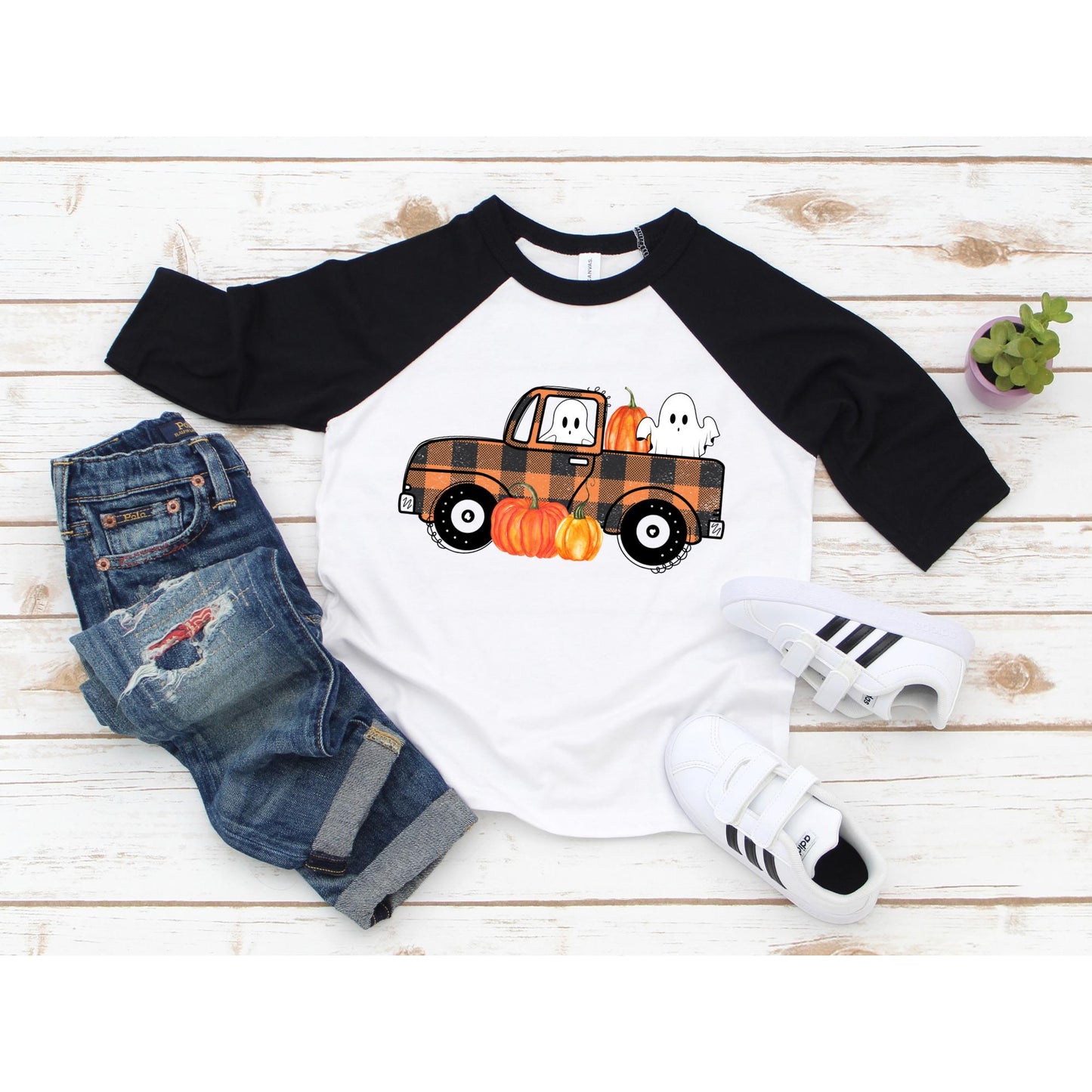 Pumpkins and Ghosts Raglan